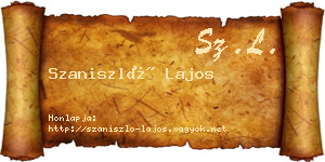 Szaniszló Lajos névjegykártya